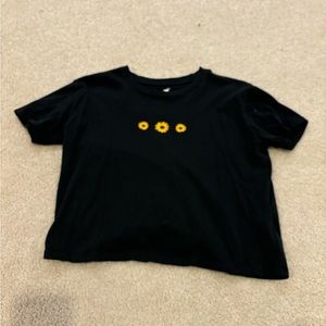 Hollister black t with sunflower